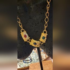 Vintage Etruscan Style Royal Necklace.